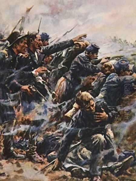 High Tide at Gettysburg illustration from This Country of Ours The Story of the United States - view 1