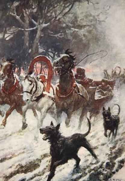Elisabeth of Bohemia stealing the Hungarian crown - view 1