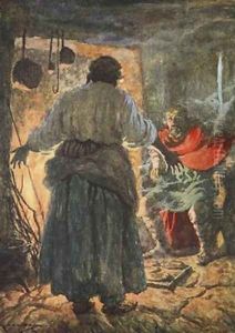 Alfred being scolded for burning the cakes by A.C. Michael