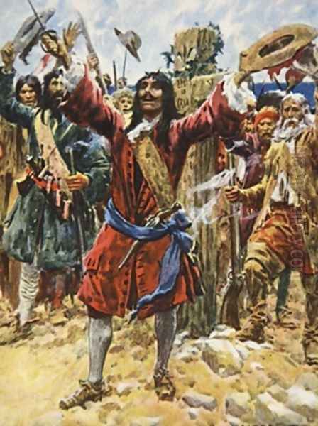 La Salle taking possession of Louisiana illustration from 'This Country of Ours The Story of the United States - view 1