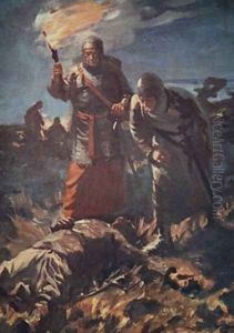 In vain they sought his dead body among the slain illustration from A History of Germany