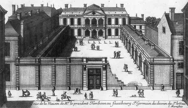 Hotel Tambonneau, Paris 1650s - view 1