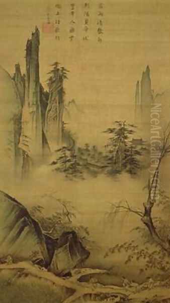 Willows and distant mountains Song Dynasty - view 1