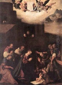 Adoration of the Shepherds 1520-24 by Ludovico Mazzolino