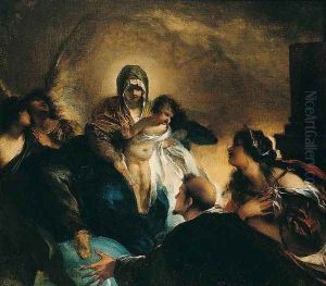 Madonna and Child with Sts Dominic and Catherine 1650s by Francesco Maffei
