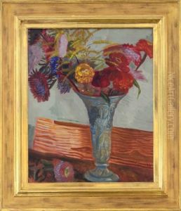 Stilleben Med Blommor I Vas by Isaac Grunewald