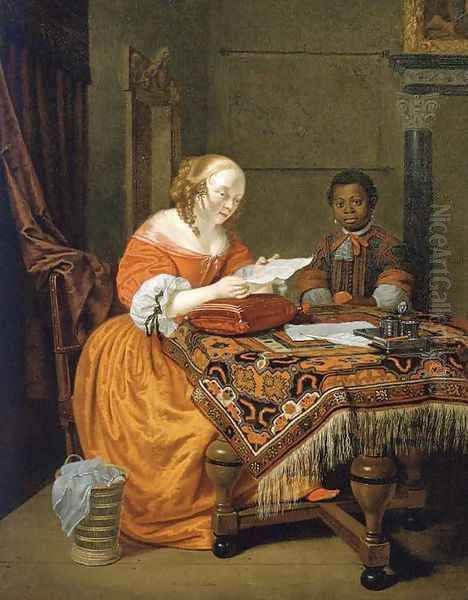 A Young Girl at a Table - view 1