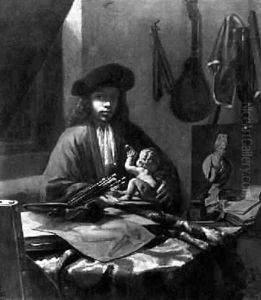 Portrait of a Young Artist by Michiel van Musscher