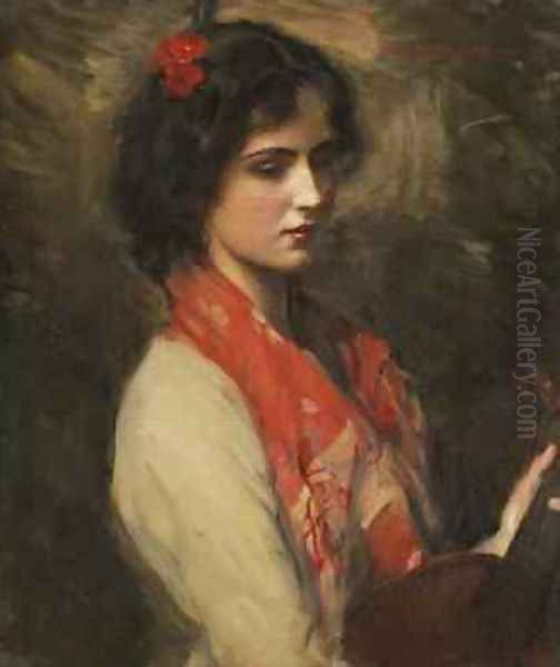 Young Woman with Mandolin 1901 - view 1