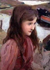 Study of a Young Girl 1898 by Harrington Mann