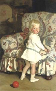 Boy with a Red Ball by Harrington Mann