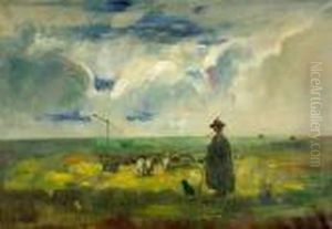 Folk Motif by Bela Ivanyi Grunwald