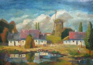 Landscape With Wind Mill