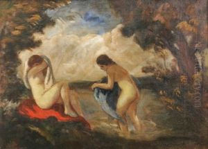 Bela Ivanyi Grunwald Classicallandscape With Figures by Bela Ivanyi Grunwald