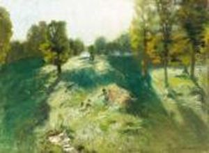 Morning Mood, About 1900 by Bela Ivanyi Grunwald