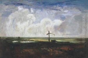 Landscape With A Draw Well by Bela Ivanyi Grunwald