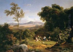 Landscape Inspired by the View of Frascati 1822 by Achille-Etna Michallon