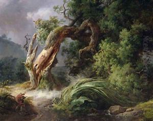 The Oak and the Reed 1816 by Achille-Etna Michallon