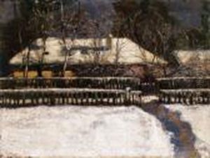 Winter Garden Detail In Nagybanya, About 1900 by Bela Ivanyi Grunwald