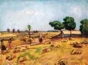 A Summer Day In The Field, Beginning Of The 1910s by Bela Ivanyi Grunwald