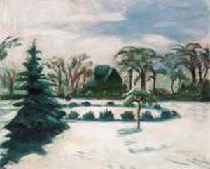 Winter Landscape by Bela Ivanyi Grunwald