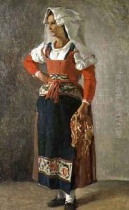Portrait of a Peasant from the Environs of Rome by Achille-Etna Michallon