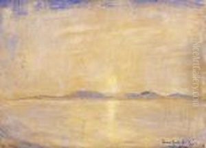 Sunset Over Badacsony by Bela Ivanyi Grunwald