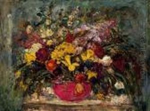 Bunch Of Flower In Spring by Bela Ivanyi Grunwald