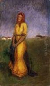Bride In Yellow Dress by Bela Ivanyi Grunwald