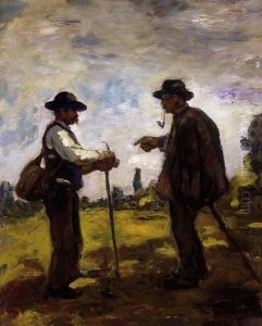 Shepherds, Talking by Bela Ivanyi Grunwald