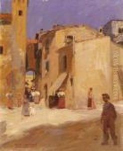 Street Scene by Bela Ivanyi Grunwald
