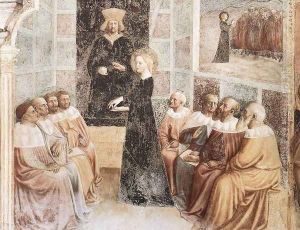 The Philosophers of Alexandria 1428-30 by Tommaso Masolino (da Panicale)