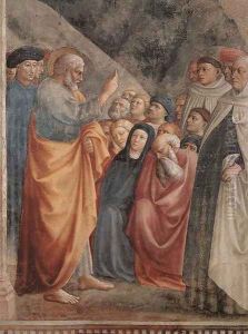 St Peter Preaching by Tommaso Masolino (da Panicale)