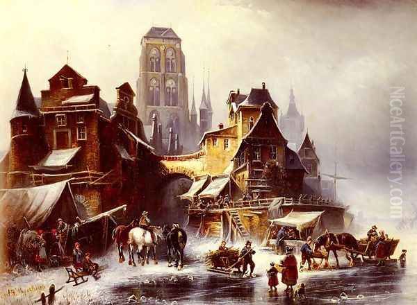 A View Of Danzig In Winter - view 1