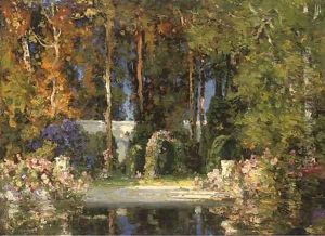 The garden pool by Thomas E. Mostyn