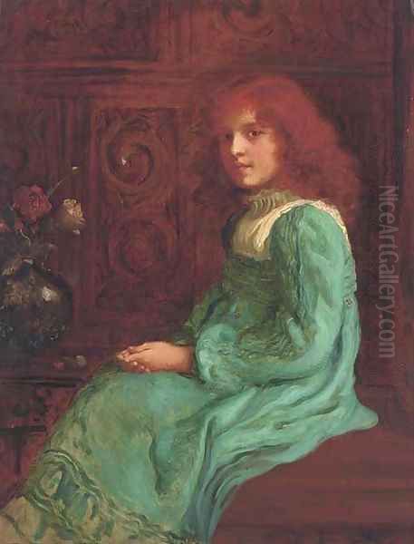 Portrait of a seated girl - view 1