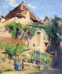 House and Garden at Saint-Cirq-Lapopie by Henri Martin