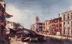 View of the Rio di Cannareggio c. 1740 by Michele Marieschi