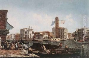 The Grand Canal with the Fishmarket c. 1740 by Michele Marieschi