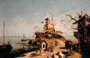 A Capriccio of the Venetian Lagoon by Michele Marieschi