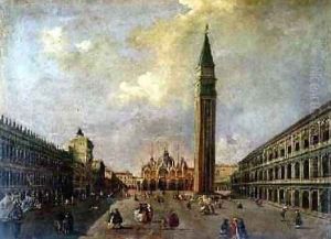 St Marks Square with the Campanile by Michele Marieschi