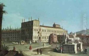 View of the Palazzo del Quirinale Rome by Michele Marieschi