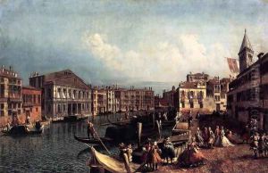 The Grand Canal with the Ca' Rezzonico and the Campo San Samuele