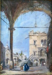 Vue D'un Portique A Venise Vue D'un Portique A Venise