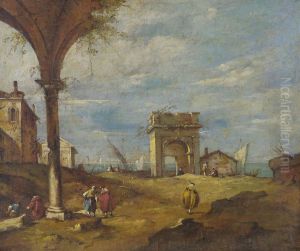 Capricci With Classical Ruins: A Pair Of Paintings by Francesco Guardi