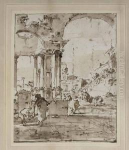 A Venetian Capriccio by Francesco Guardi
