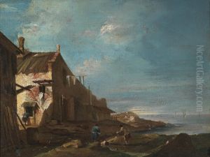 A Coastal Architectural Capriccio by Francesco Guardi