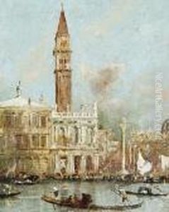 The Piazzetta, Venice, With The Campanile by Francesco Guardi
