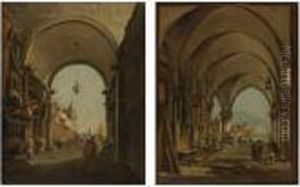 Venetian Archways by Francesco Guardi