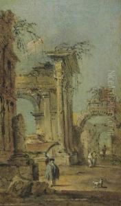 Capriccio With Architectural Ruins by Francesco Guardi